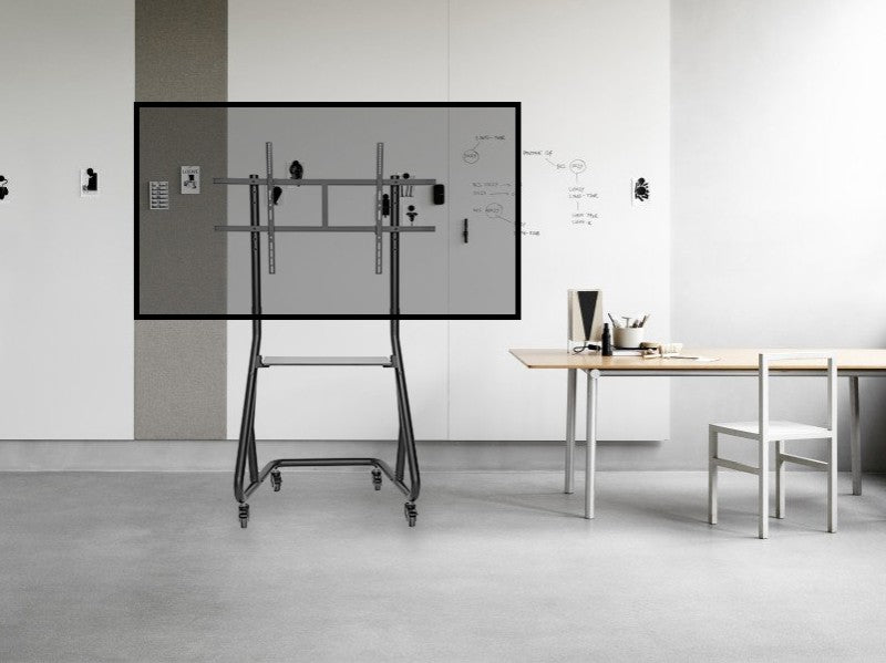 Add Vision floor trolley with shelf, featuring a sturdy metal frame and adjustable shelf for versatile storage and transport.