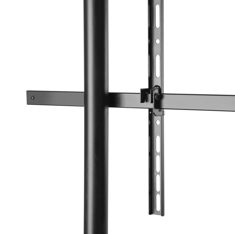Add Vision floor trolley with shelf, white background, mobile storage cart with sturdy frame and multiple shelving levels.