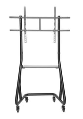Add Vision floor trolley with shelf, white background, sturdy metal frame, and multiple storage compartments for easy organization.